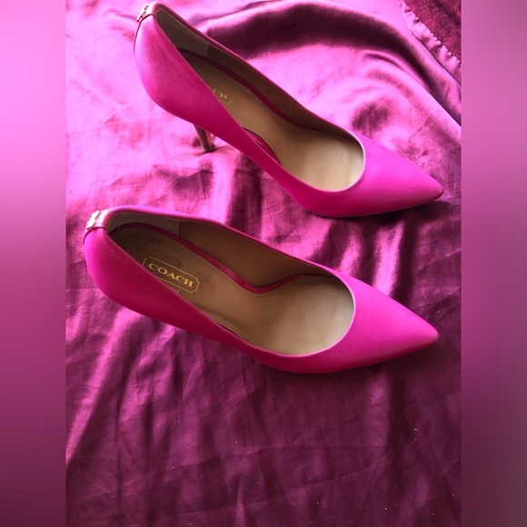 Coach Pink Pump Heels Size 9 - Picture 6 of 9